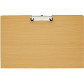 Extra Large Wooden Clipboard 11x17.3 - Wood Horizontal Lap Board with Clip for Drawing Sketch, 3mm Thick