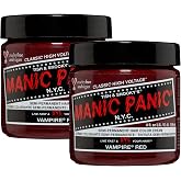 Manic Panic Semi Permanent Vampire Red Hair Dye, 4 oz | Deep Blood Red, Rich Wine Undertones, Vegan, Ammonia-Free &amp; Cruelty-Free, Lasts 4-6 Weeks, Developer-Free