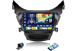 8-Core 2+32G Android Car Stereo for Hyundai Elantra 2011-2013 with Carplay Android Auto 9 inch IPS Touchscreen Bluetooth 5.1 