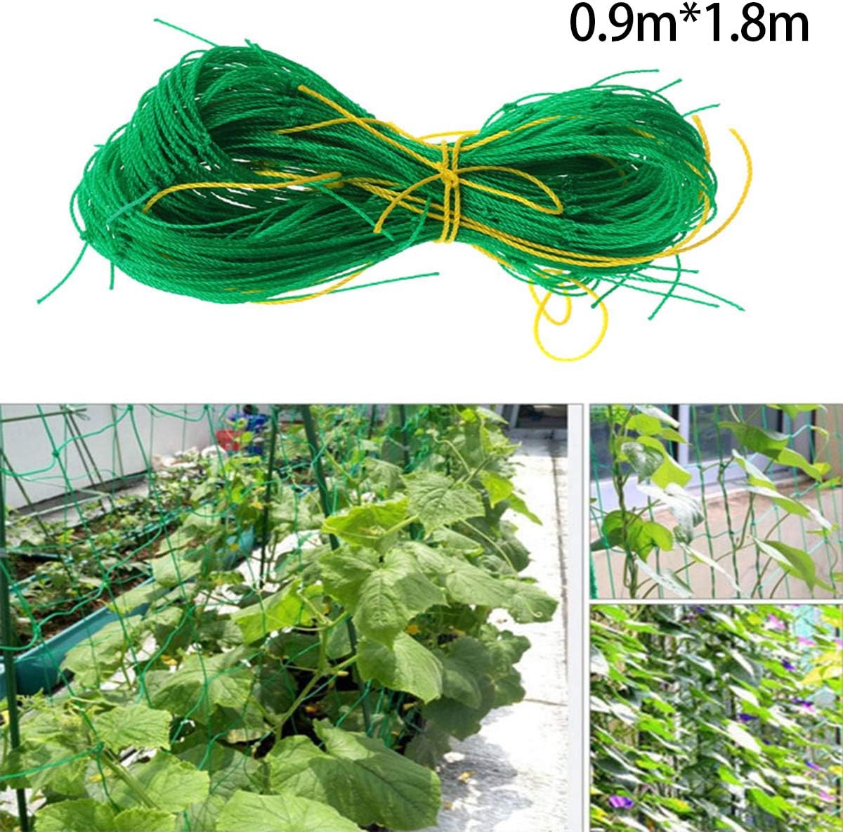 Yikai Heavy-Duty Garden Plant Trellis Netting Flexible Elastic Plant Support Vine Net Climbing Garden Trellis Net for Fruits & Vegetables Tomato Plants and More