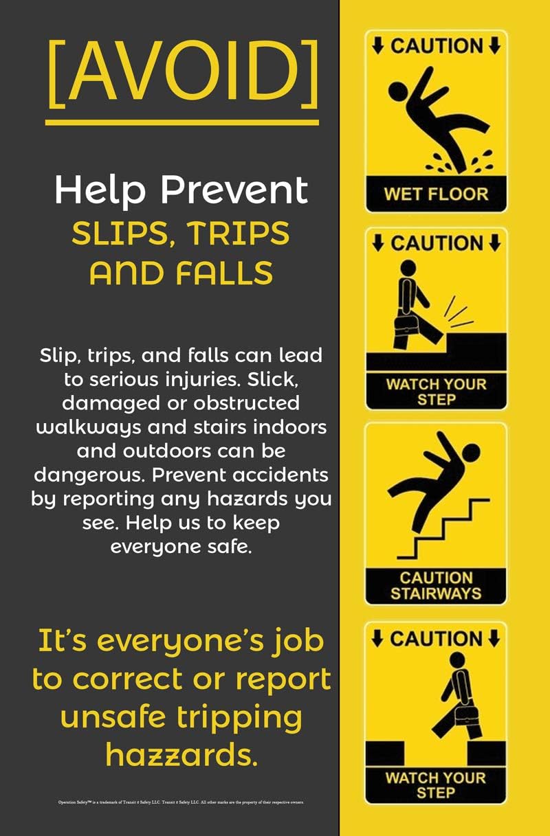 Slip, Trip and Fall 18" X 24" Office Products