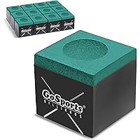 GoSports Premium Pool Cue Chalk Cube 12 Pack - Green Billiards Pool Stick Chalk