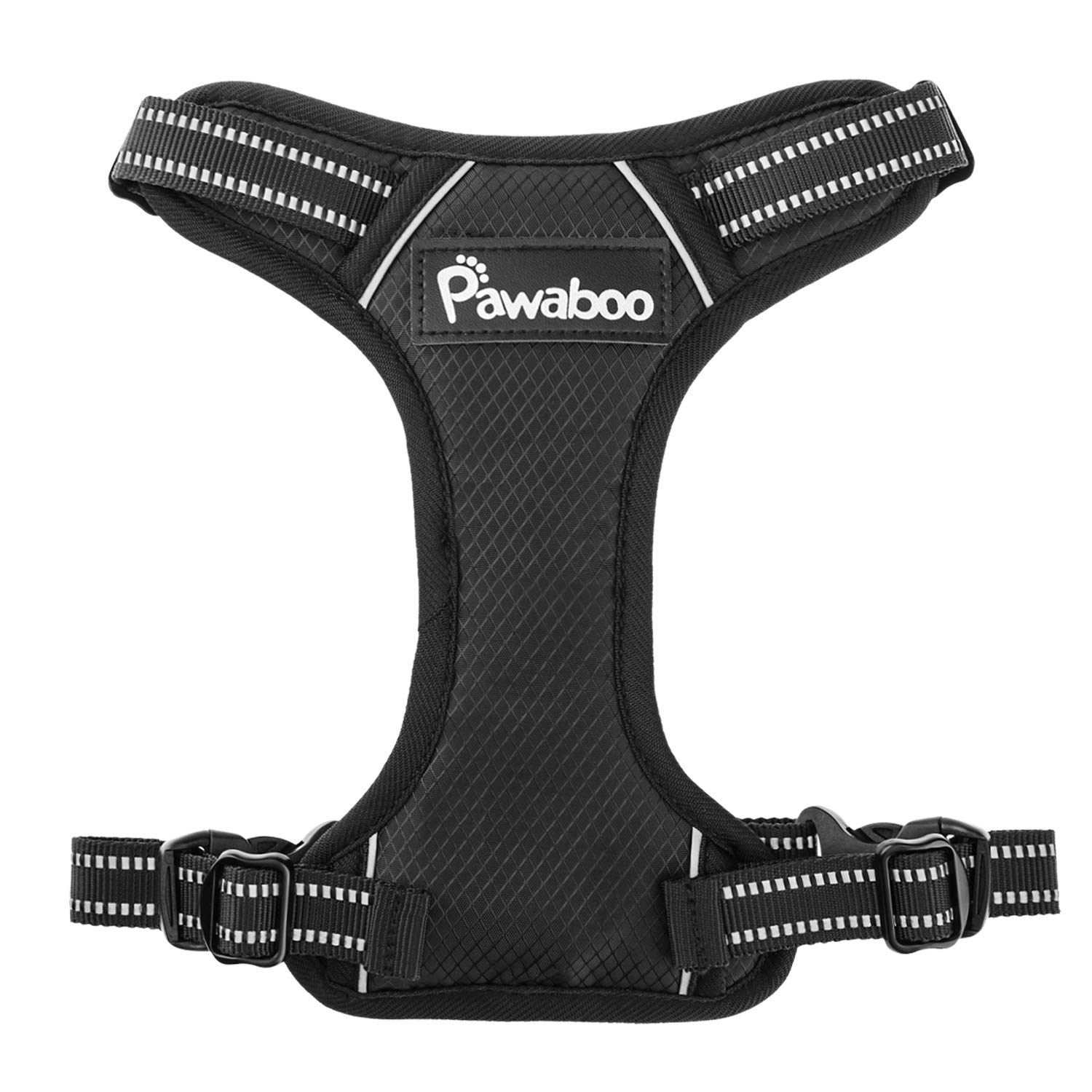 PAWABOO Dog Harness Soft Padded Vest No Pull Pet Dog Mesh Harness