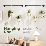 Bamworld 2pack Indoor Hanging Planter Black Metal Rod Plant Hanger view 2