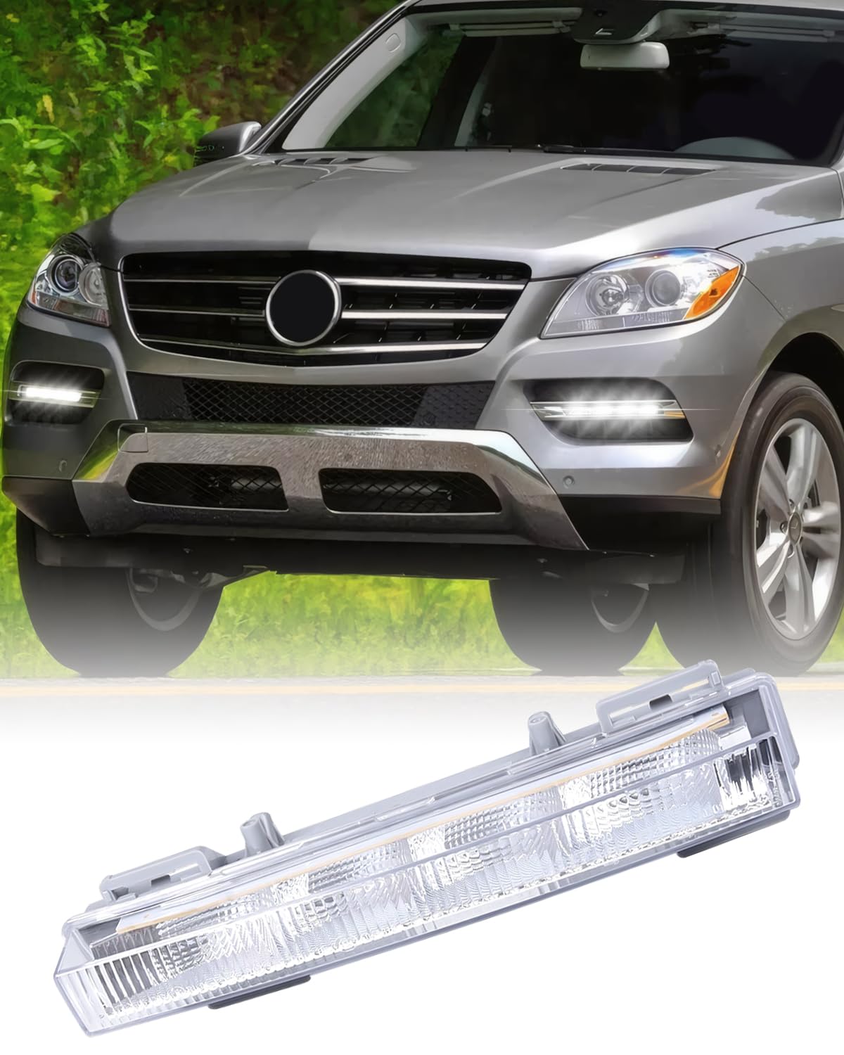 Photo 1 of TZYSZDB Daytime Running Light DRL LED Fog Lamp Compatible with Mercedes Benz W166 ML350 ML500 2013-2014/W166 ML550 ML63 Amg 2012-2015/X204 GLK250 GLK350 2013-2015 (Driver Side(L:A2049065401))