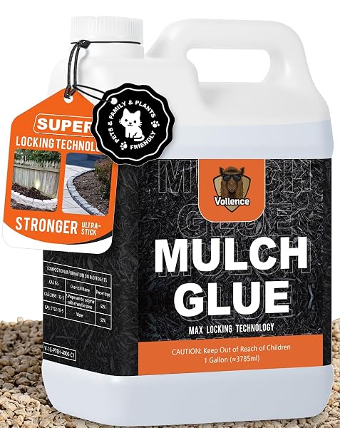 VOLLENCE READY TO USE MULCH GLUE, 128OZ ROCK...