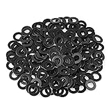 HELIFOUNER 100 Pieces M6 Flat Washers, Black Zinc