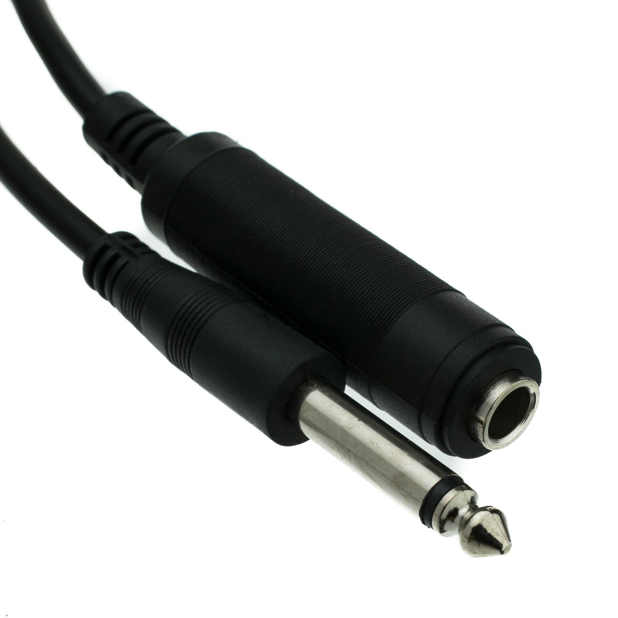 Photo 1 of CableWholesale 1/4 Inch Mono Extension Cable, 6 feet 1/4" Male to 1/4" Female Plug for Electric Instruments (Guitar, Keyboard, Amplifier, Speakers, Synthesizers)