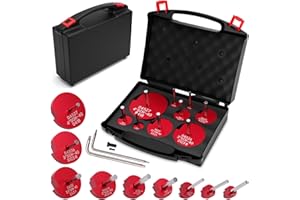 9Pcs PVC Pipe Reamer Kit, PVC Fitting Saver Plumbing Tools, 1/2", 3/4", 1", 1-1/4", 1-1/2", 2", 2-1/2", 3", 4", Fit for Stand