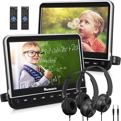 Naviskauto 2 10 1 Dvd Player Auto Hdmi Eingang Hd 1080p Dvd Player Tragbar Kopfstutz Monitor Mit Kopfhorer 1024 600 Memory Sd Usb Bis 128gb Av In Out 12v Amazon De Elektronik