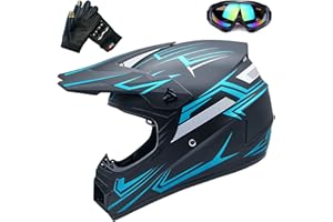 DJGLKREJG Motocross Helmet Fashion Youth Dirt Bike Helmet Unisex-Adult ATV Off-Road Mountain Bike Motorcycle Red Helmet DOT Approved