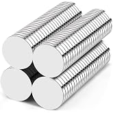 TRYMAG 100Pcs Strong Rare Earth Magnets, 20x2mm Neodymium Magnet | Round Fridge Magnets, Powerful for Fridge, DIY, Building, Scientific, Craft, and Office