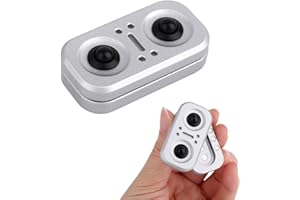 Penitue 3-in-1 Fidget Gadgets for Adults, Metal Silent Finger with Slider Clicker Spinner Relax Focus Toy Quite Fingertip Gad