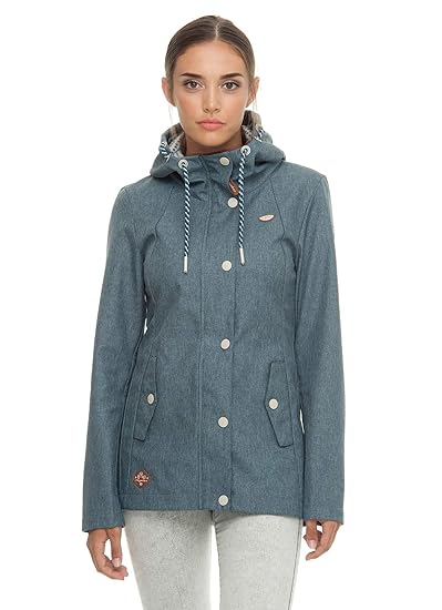 Ragwear Maggie A Damen,Parker,Jacke,Übergangsjacke mit Kapuze,vegan