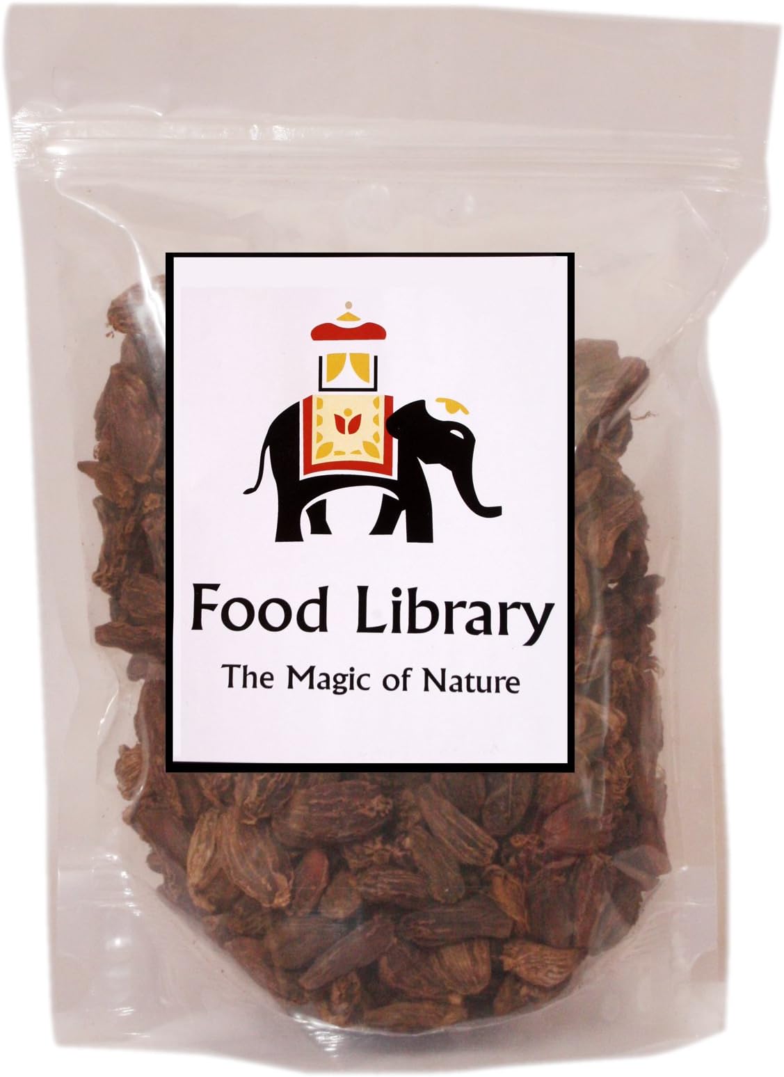 Food Library The Magic of Nature Whole Black Cardamom ( Badi Elaichi ), 100g