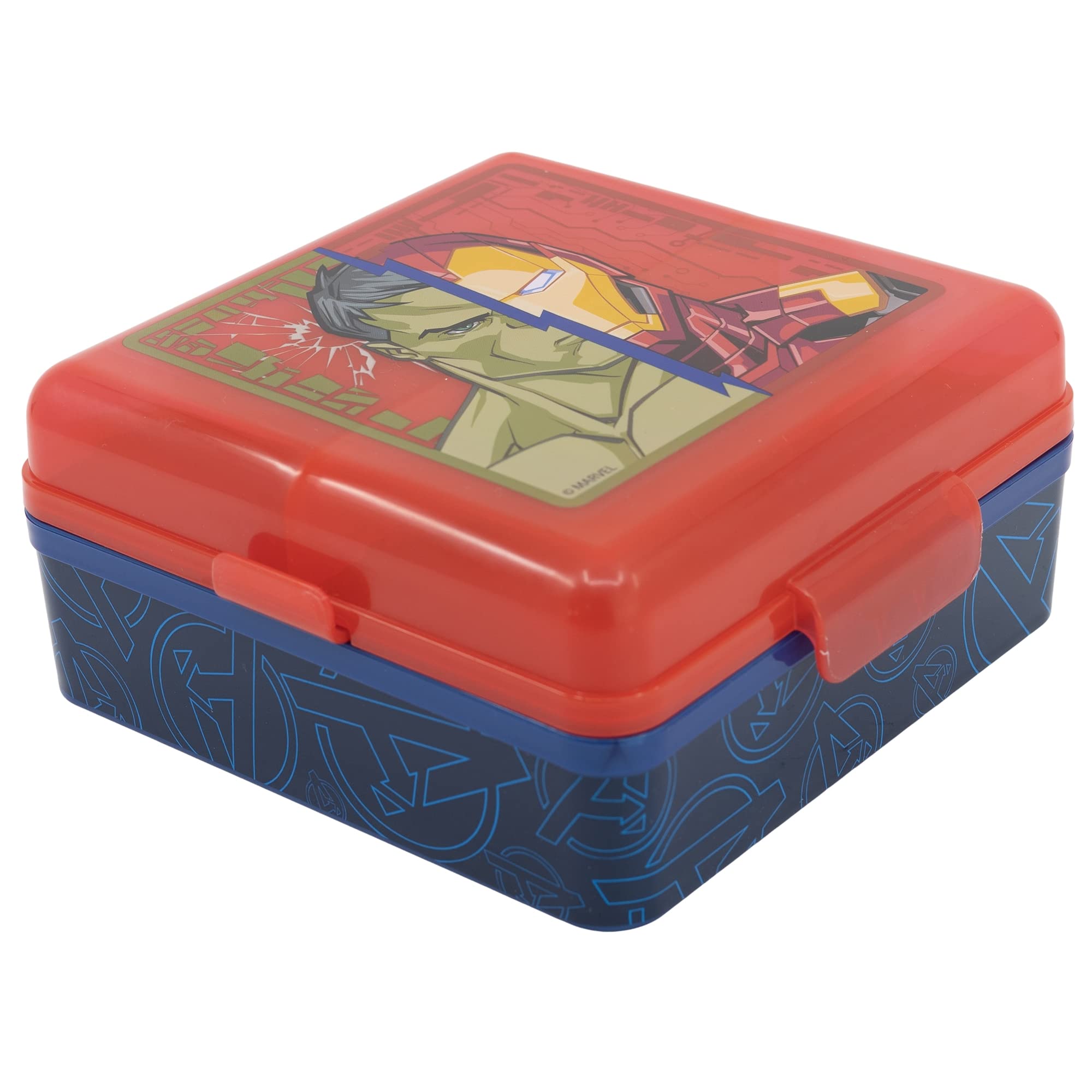 Stor Marvel Avengers 3 Compartment Square Kids Lunch Box