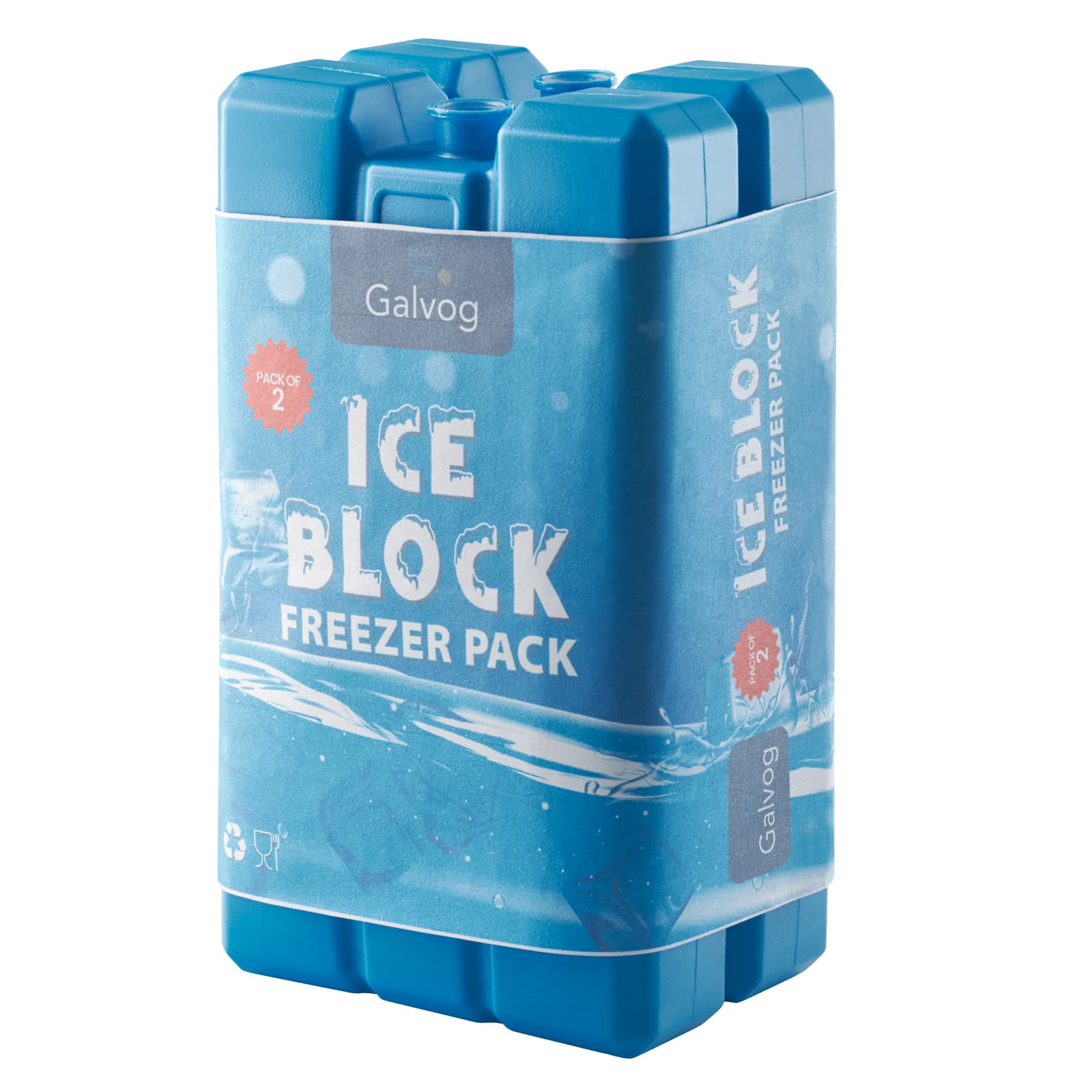 Galvog® Freezer Blocks Ice Packs 400mlx2 for Lunch Box | Long Lasting Reusable Ice Blocks For Cool Bags Lunch Boxes Coolers – Your Travel Camping Picnic Companion
