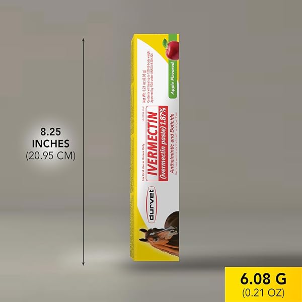 IVERMECTIN PASTE DEWORMER – 6.08G DOSE @ 1.87% APPLE FLAVOR