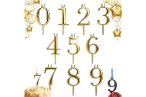 Reusable Number Birthday Candle Holder Set, Forever Number Candle Holder, 0-9 Digital Cake Candle Holders, Silver Numbers Cak