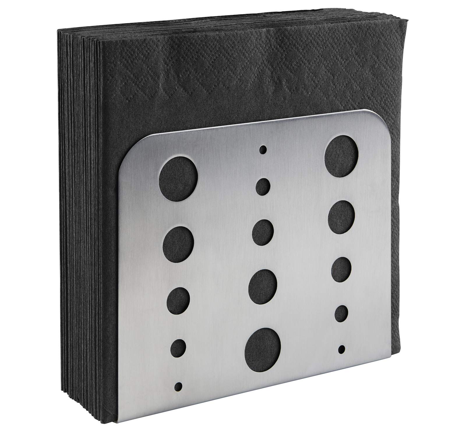 APS Serviettenhalter 15 x 4,5 cm, H: 12,5 cm 18/0 Edelstahl, matt poliert möbelschonende Unterseite 11780