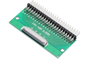MECCANIXITY FFC FPC Connector Board 45 Pins 0.5mm Socket to 2.54mm Double Row Right Angle Pin Header Strip Adapter, PCB Conve