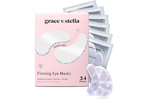 grace and stella Eye Patches with Peptides & Rice Extract - Firming Under Eye Patches for Puffy Eyes - Iridescent Under Eye M