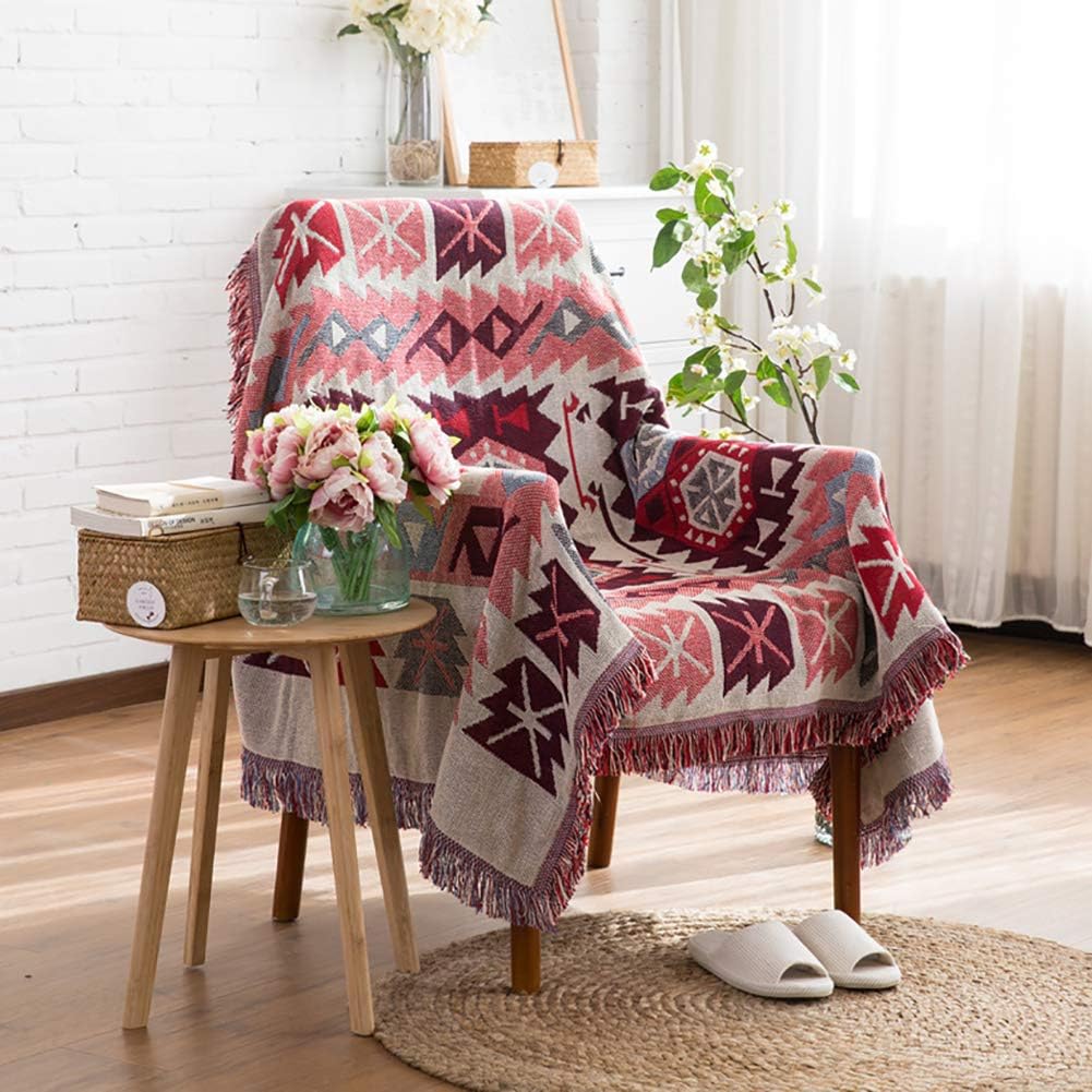 lightclub Nordic Warm Winter Sofa Cover Couch Chair Throw Blanket Tassel Rug Lounge Bed Sheet Tapestry Decor 90cm x 90cm