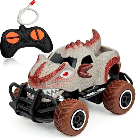 Amazon Vileafy ミニrcモンスタートラック 1 43スケール 素晴らしいリモートコントロール 恐竜ジープカー 男の子と女の子用 S グレイ Vl Rc Monster ラジコン ドローン 通販