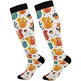 Wusikd Cow Milk Compression Socks for Women and Men Circulation Cow Print Long Socks for Athletic Running 2