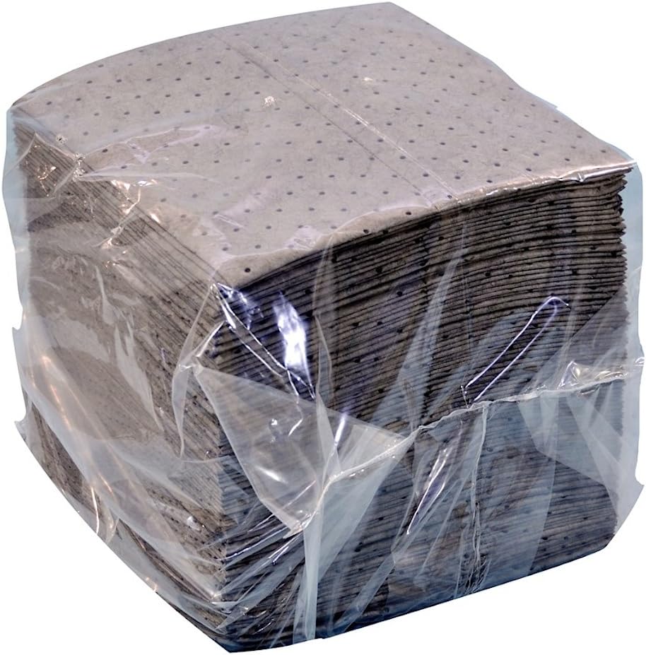NPS SFG-72 Spilfyter Universal Sorbent Streetfyter Medium Weight Dimpled Pad, 18" Length x 16" Width, Gray (Bag of 100)