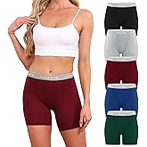 LALESTE Viscose Bamboo Boxer Briefs for Women Cotton Boy Shorts Underwear Soft Stretch Boyshorts Panties 5 Pack