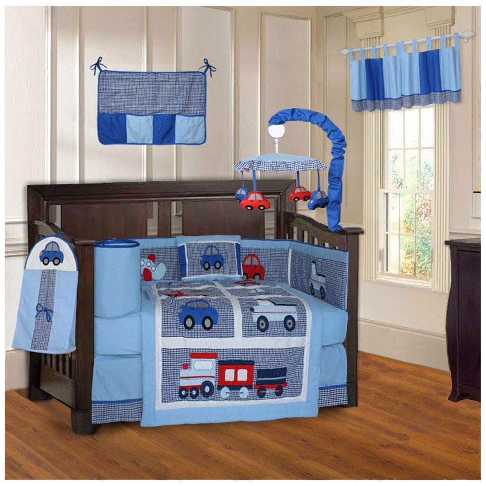 airplane themed crib bedding