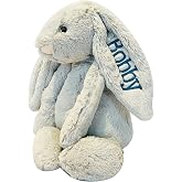 Embroidered Plush Bunny with Child's Name Handmade Custom Plush Toy Child's First Easter Gift