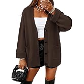 BTFBM Oversized Cardigan Sweaters for Women Trendy Fall Fashion 2025 Button Down Long Sleeve Chunky Knit Cardigans