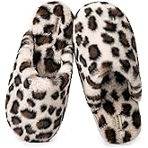 Snug Leaves Women's Fuzzy Scuff Slippers Soft Comfy Memory Foam Non-slip Indoor House Shoes