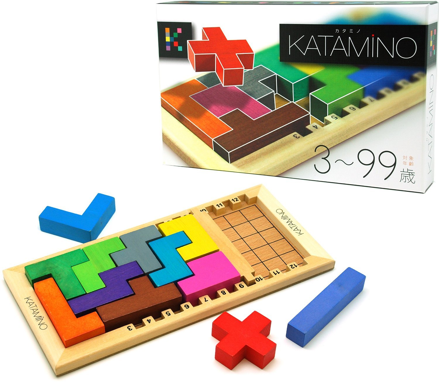 Katamino | The Original Wooden Color Shape Pattern Puzzle Game for Ages 6+ | 1 to 2 Players | 10 Minutes