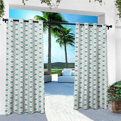 Amazon Com Ocean Outdoor Curtain Panel Design Bold Half