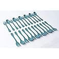 Knork Eco Plant Based 24 Pack Reusable Bamboo Flatware Set (BLUE)