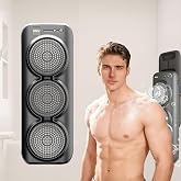 Electric Shower Brush, Wall-Mounted Back Scrubber with 3 Brush Heads | 3 motorized brush heads, soft exfoliating bristles and hands-free wall-mounted design for easy shower use by men and women.