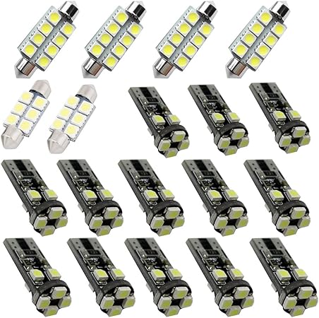 Amazon Com For Bmw 3 Series E90 E92 M3 Led Led Interior Lights Led Interior Car Lights Bulbs Kit White 19pcs 06 12 Automotive