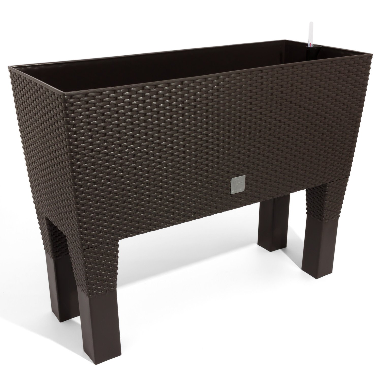 Prosper Plast DRTC800H-440U 80 x 33 x 62 cm "Rato" Case High Flowerpot - Dark Brown (4-Piece)