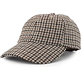 Trendy Apparel Shop Plaid Checker Wool Blend Unstructured Baseball Cap