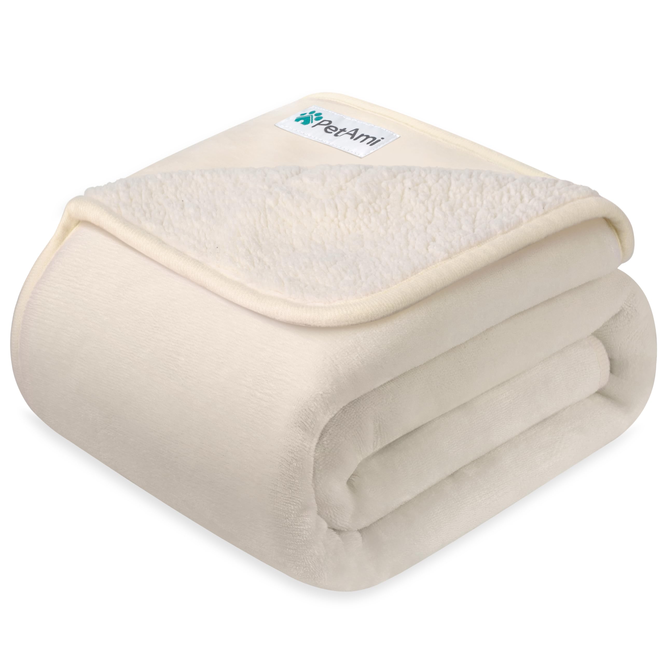 Photo 1 of PetAmi Waterproof Dog & Cat Blanket for Medium to Large Pets, Pee Proof & Reversible, Soft Fleece, 40x60 Beige