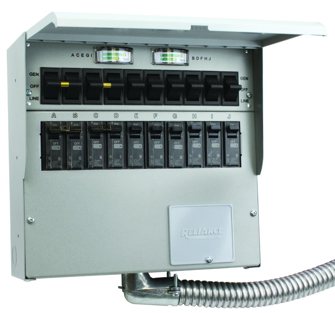 A510C Pro/Tran2 50-Amp 10-Circuit 2 Manual Transfer Switch