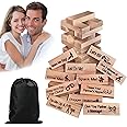 Tsinlan.ayn Lust Tower Games Super Naughty Block Tower Game for Couples Adults Valentine Tumbling Wooden Tower Stacking Blocks Game for Date Night Ideas for Lover Drunking Games
