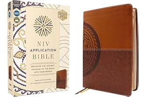 NIV Application Bible, Leathersoft, Brown, Red Letter, Comfort Print: Bringing the Ancient Message of the Bible into Your Wor
