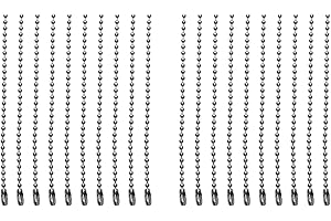Shapenty 4 Inch Stainless Steel Ball Bead Chains Connector Clasp Extension Keychain Tag Key Rings for Jewelry Finding Making Accessories, 2.4 mm Diameter, 20PCS