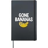 Gone Bananas Hardcover Journal, Black
