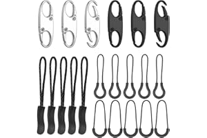 Cogguepe Double-Opening Small Zipper Clips,Zipper Pull Cords, Suitable for Replacing Sliders in Different Products Such as Bags, Backpacks, Wallets, Clothes, Tents