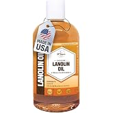 Lanolin Oil (4oz) | Cold Pressed Unrefined |Deep Moisturizer for Skin, Lips &amp; Hair | Softens, Protects &amp; Restores Dry or Cracked Skin | Natural Emollient for Creams, Balms &amp; Conditioners | 4 OUNCES